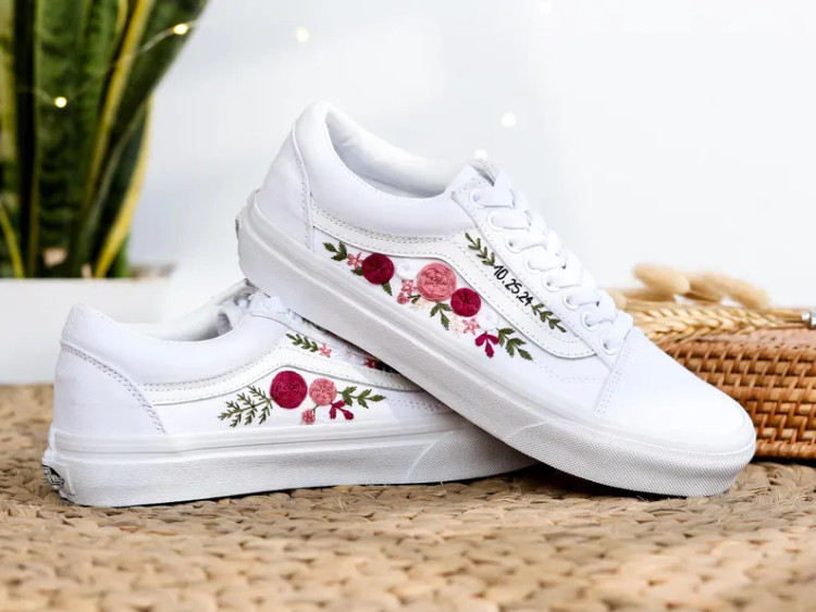 کفش الاستار بدون ساق طرح گلهای بهاری